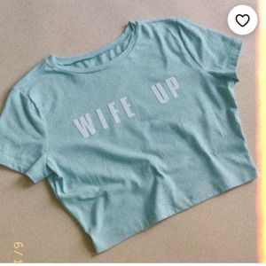 Wife Up Bride Crop Top, Bachelorette Party SIZE M